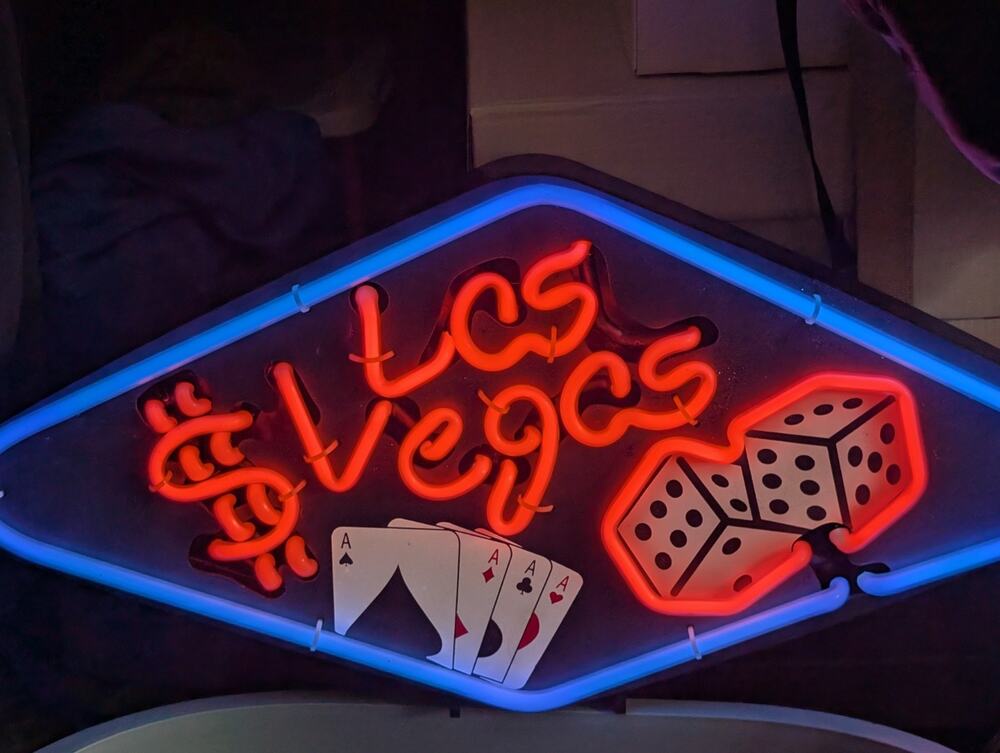 Lite F/X Las Vegas Neon F/X Sign 16914 Casino Dice Cards 12V Adapter